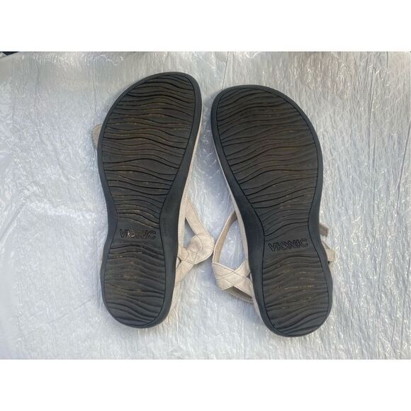 Vionic Women’s Orthaheel TULA Nubuck Embellished T-Strap Sandals Sz 10 - Picture 5 of 10